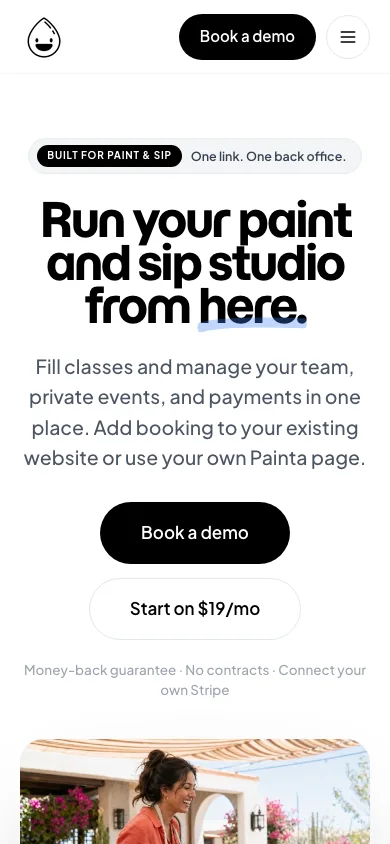 painta.co on a phone